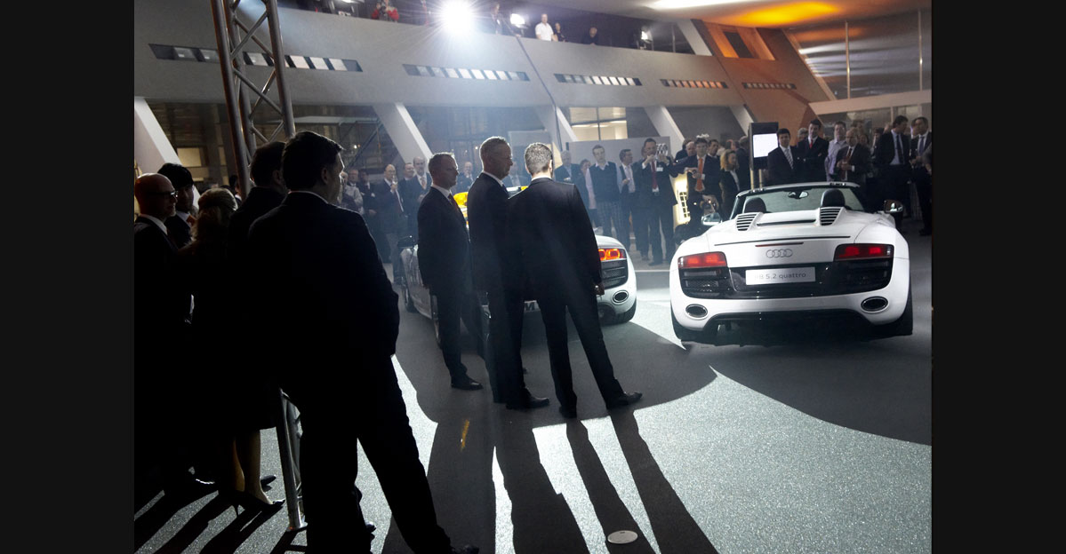 Eventfotografie der Premiere des Audi R8 Spyder in Mainz